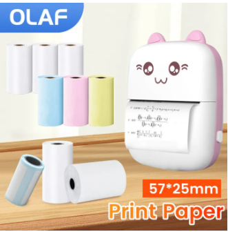 3pcs High-definition Printing Paper White Children's mini Camera Printer