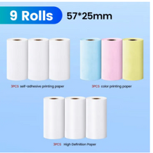 3pcs High-definition Printing Paper White Children's mini Camera Printer